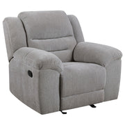 Gilson Chenille Upholstered Glider Recliner Chair Grey - 602553