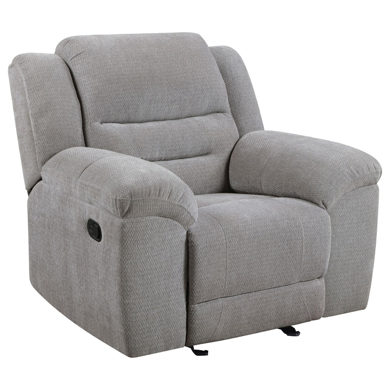 Gilson Chenille Upholstered Glider Recliner Chair Grey - 602553