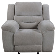 Gilson Chenille Upholstered Glider Recliner Chair Grey - 602553