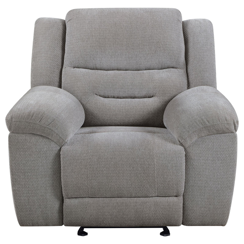 Gilson Chenille Upholstered Glider Recliner Chair Grey - 602553