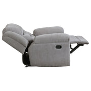 Gilson Chenille Upholstered Glider Recliner Chair Grey - 602553