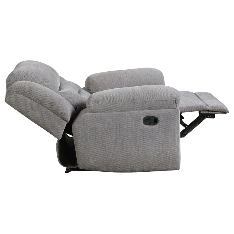 Gilson Chenille Upholstered Glider Recliner Chair Grey - 602553