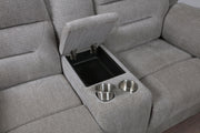 Gilson Chenille Upholstered Reclining Loveseat Grey - 602552
