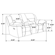 Gilson Chenille Upholstered Reclining Loveseat Grey - 602552