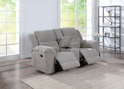 Gilson Chenille Upholstered Reclining Loveseat Grey - 602552