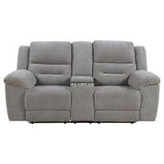 Gilson Chenille Upholstered Reclining Loveseat Grey - 602552