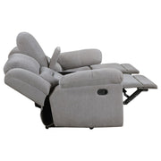Gilson Chenille Upholstered Reclining Loveseat Grey - 602552