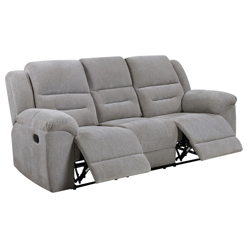 Gilson Chenille Upholstered Reclining Sofa Grey - 602551
