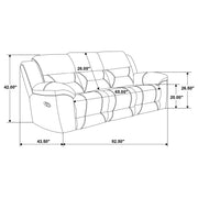 Gilson Chenille Upholstered Reclining Sofa Grey - 602551