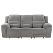 Gilson Chenille Upholstered Reclining Sofa Grey - 602551