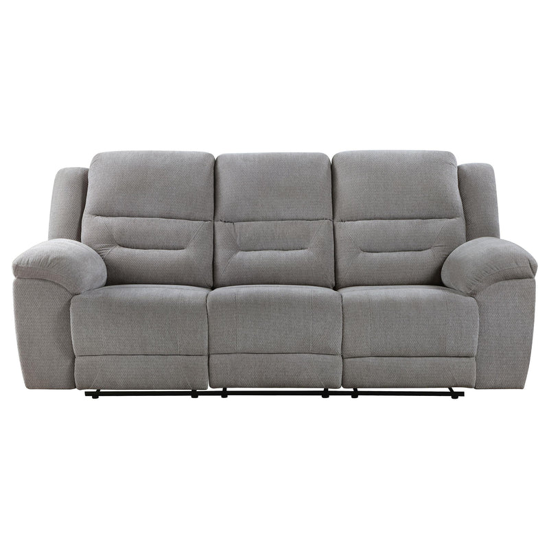 Gilson Chenille Upholstered Reclining Sofa Grey - 602551