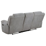Gilson Chenille Upholstered Reclining Sofa Grey - 602551