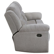 Gilson Chenille Upholstered Reclining Sofa Grey - 602551