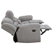 Gilson Chenille Upholstered Reclining Sofa Grey - 602551