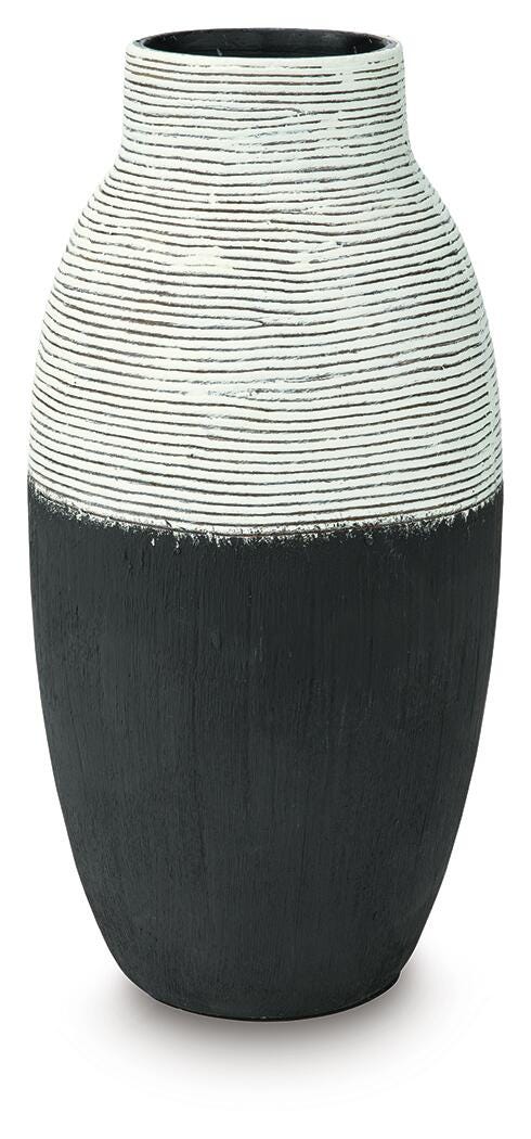 Girtha Antique White/Black Vase - A2000877