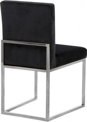 Giselle Velvet Upholstered Dining Chair in Black, Set of 2 - 779Black-C