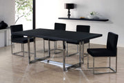 Giselle Velvet Upholstered Dining Chair in Black, Set of 2 - 779Black-C