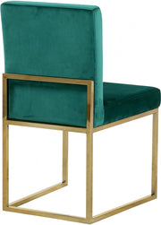 Giselle Velvet Upholstered Dining Chair in Green, Set of 2 - 778Green-C