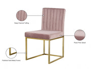 Giselle Velvet Upholstered Dining Chair in Pink, Set of 2 - 778Pink-C