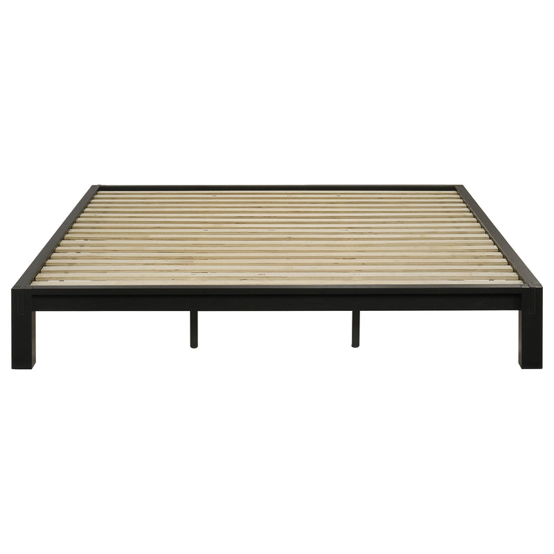 Gislen Eastern King Easy Assembly Wood Platform Bed Black - 316028BLKKE