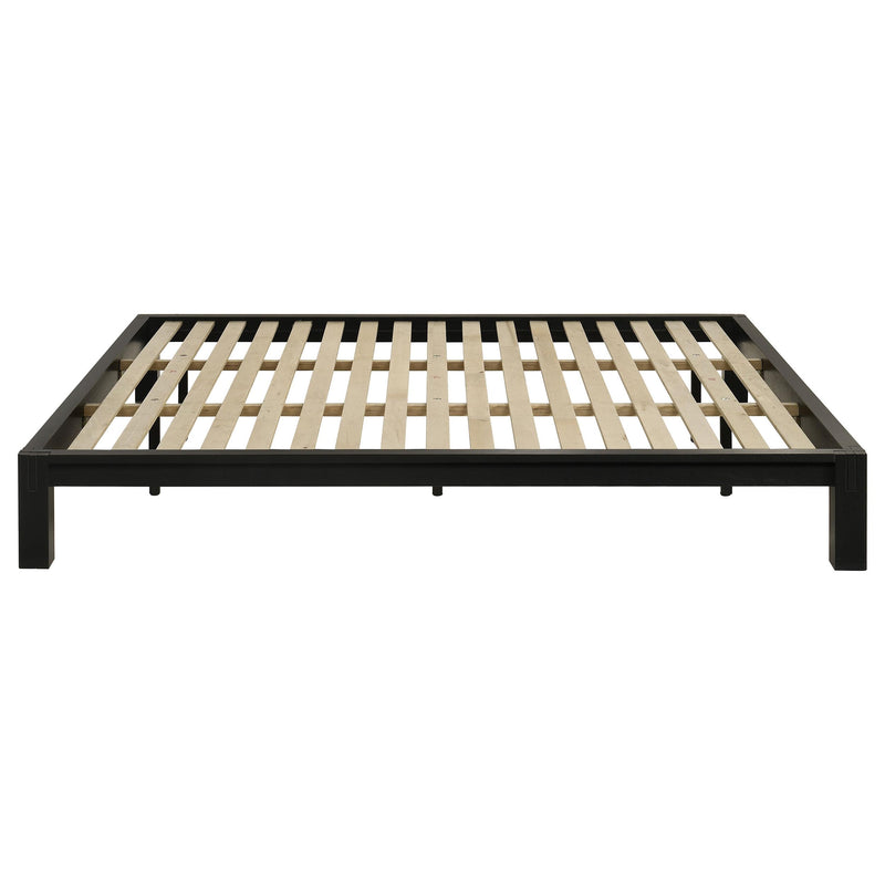 Gislen Eastern King Easy Assembly Wood Platform Bed Black - 316028BLKKE