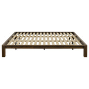 Gislen Eastern King Easy Assembly Wood Platform Bed Walnut - 316028WALKE