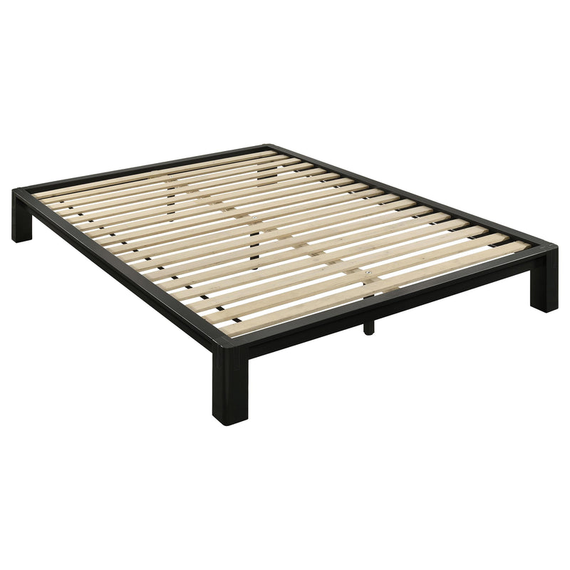 Gislen Full Easy Assembly Wood Platform Bed Black - 316028BLKF