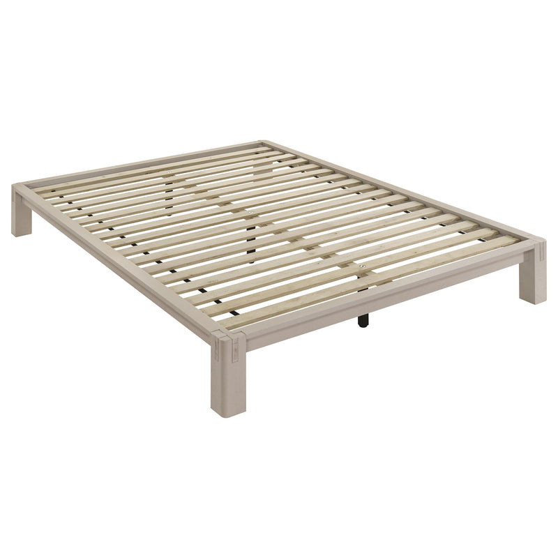 Gislen Full Easy Assembly Wood Platform Bed White - 316028WHTF
