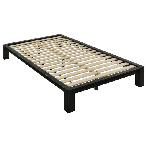 Gislen Twin Easy Assembly Wood Platform Bed Black - 316028BLKT