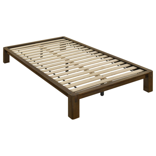 Gislen Twin Easy Assembly Wood Platform Bed Walnut - 316028WALT