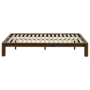 Gislen Twin Easy Assembly Wood Platform Bed Walnut - 316028WALT