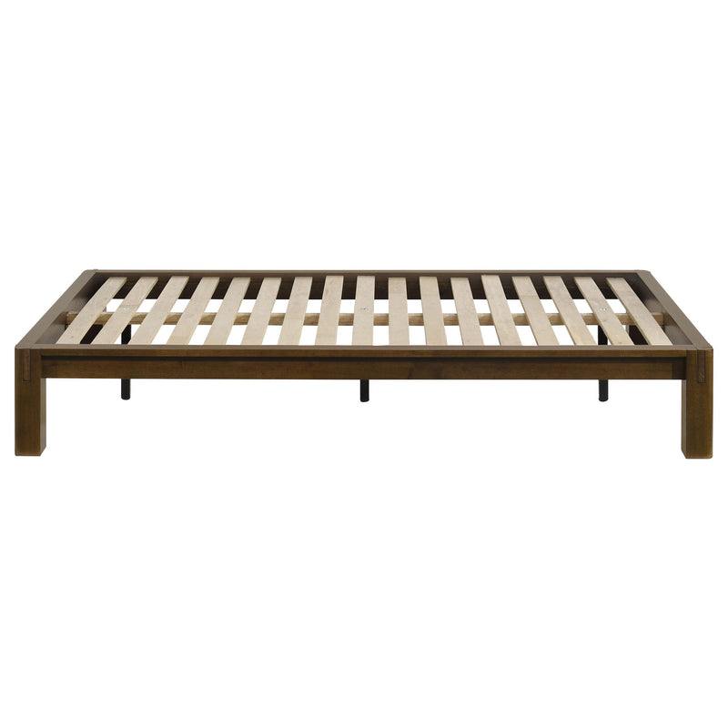 Gislen Twin Easy Assembly Wood Platform Bed Walnut - 316028WALT