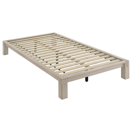Gislen Twin Easy Assembly Wood Platform Bed White - 316028WHTT