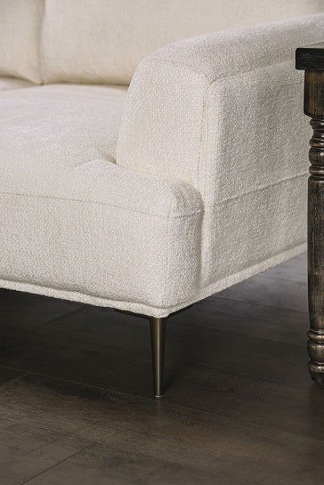 Gladbach Linen White Loveseat - FM63007WH-LV