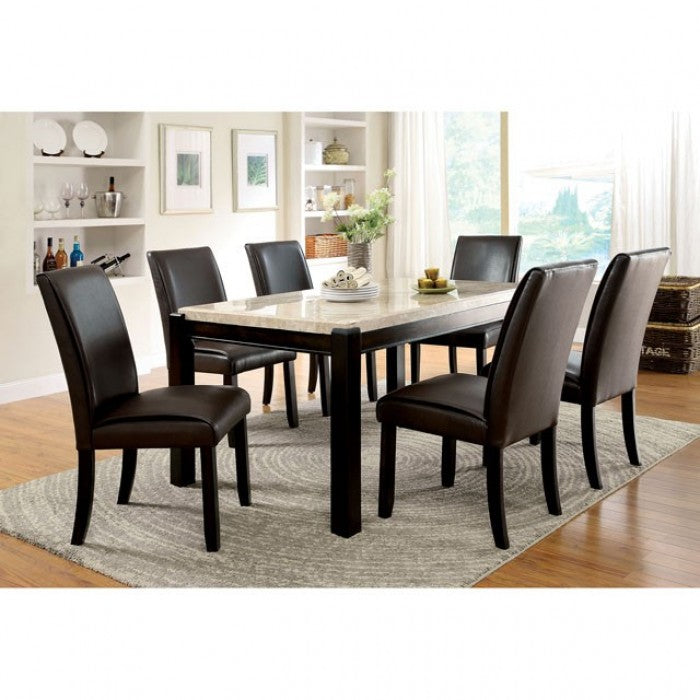Gladstone Dark Walnut/Ivory Dining Table - CM3823T