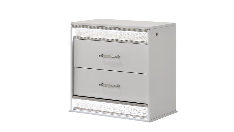 Glam Nightstand White - Glam Nightstand White