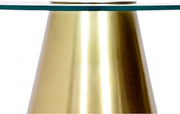 Glassimo Glass Top And Iron Base Coffee Table in Gold - 298-CT