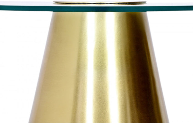 Glassimo Glass Top And Iron Base Coffee Table in Gold - 298-CT