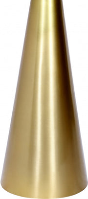 Glassimo Glass Top And Iron Base End Table in Gold - 298-ET
