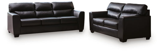 Glennbre Sofa and Loveseat in Midnight - PKG026536