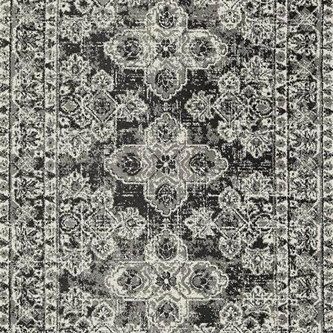 Glennisman Black/Gray/Ivory Medium Rug - R407272