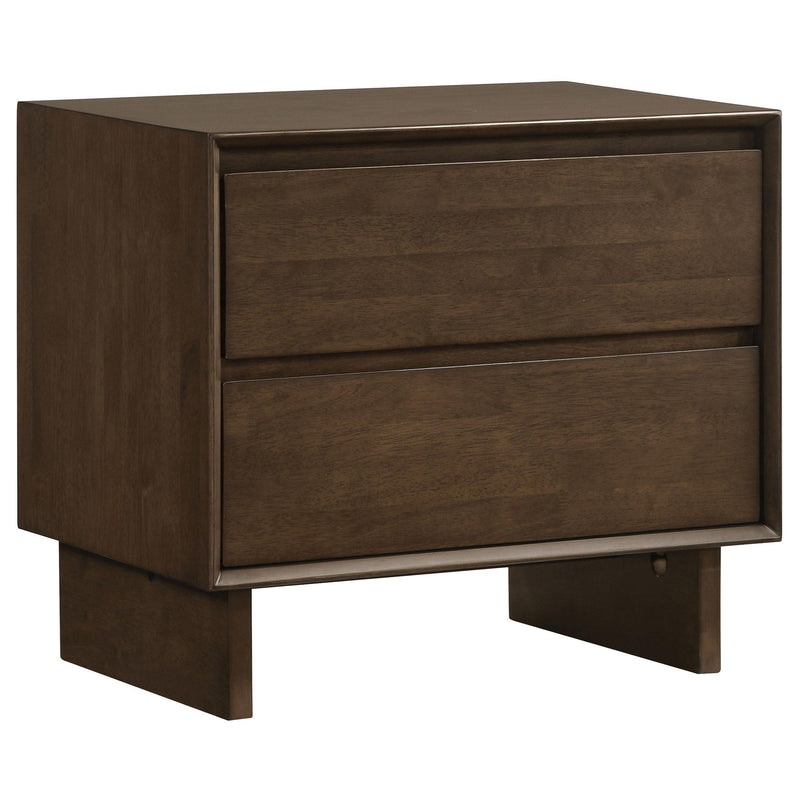 Glenwood 2-drawer Nightstand Bedside Table Warm Brown - 225012