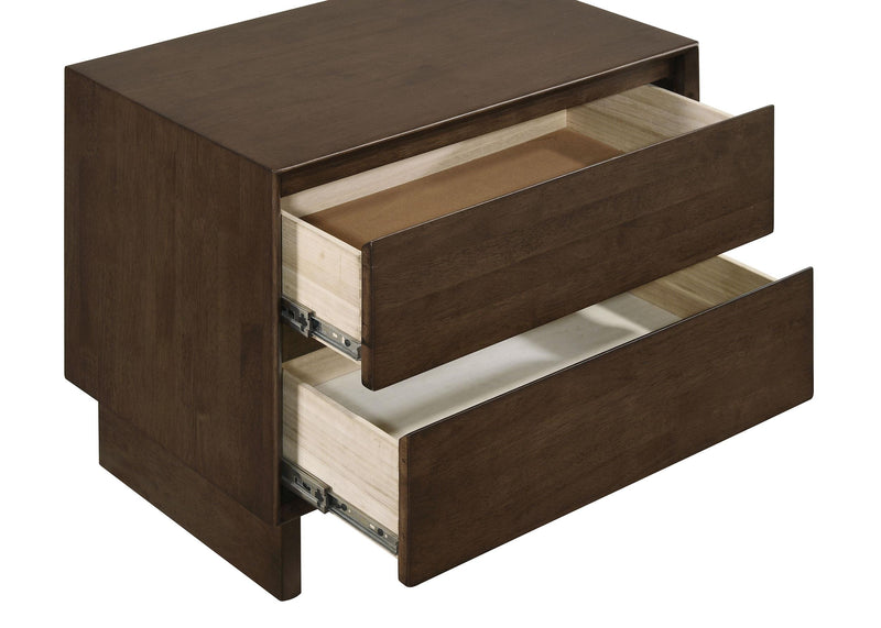 Glenwood 2-drawer Nightstand Bedside Table Warm Brown - 225012