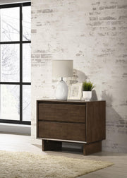 Glenwood 2-drawer Nightstand Bedside Table Warm Brown - 225012