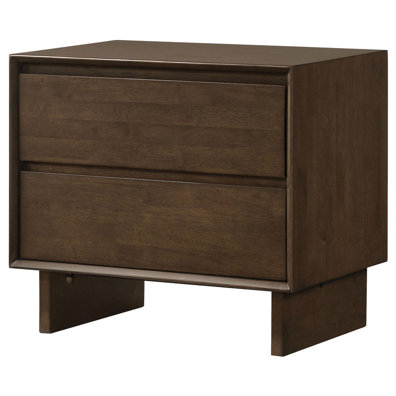 Glenwood 2-drawer Nightstand Bedside Table Warm Brown - 225012