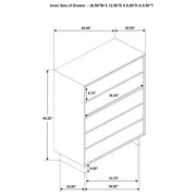 Glenwood 4-drawer Chest of Drawers Warm Brown - 225015