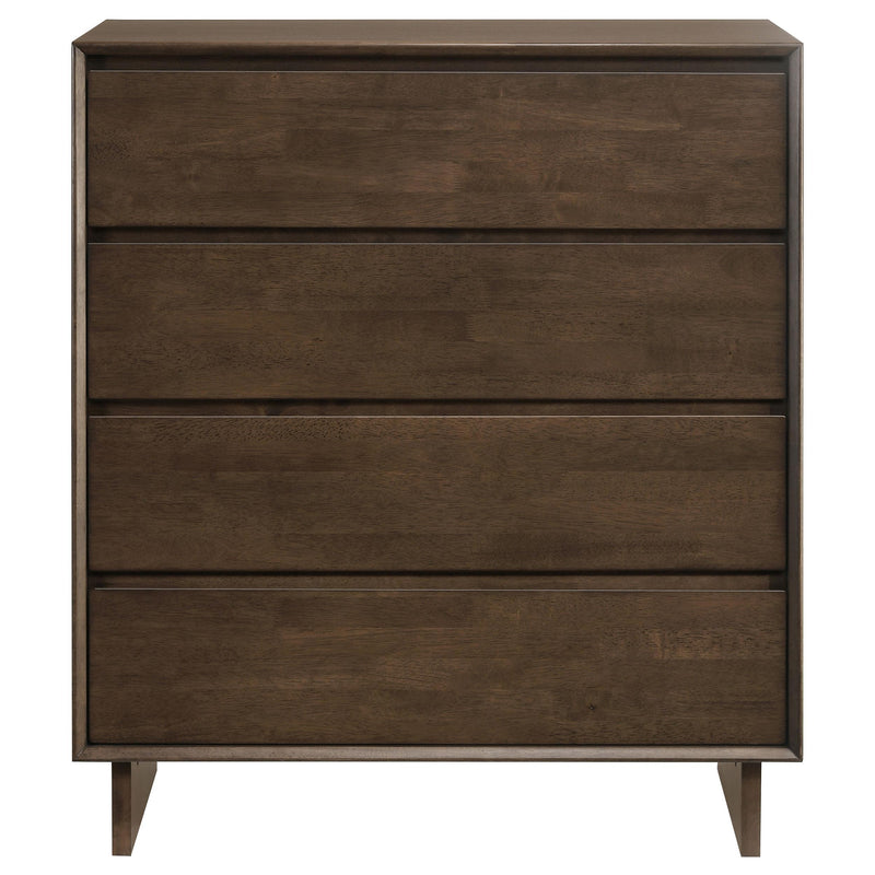 Glenwood 4-drawer Chest of Drawers Warm Brown - 225015