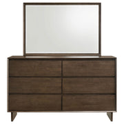 Glenwood 6-drawer Dresser and Mirror Warm Brown - 225013M