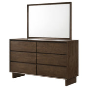 Glenwood 6-drawer Dresser and Mirror Warm Brown - 225013M