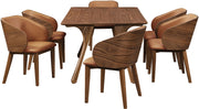 Glenwood Vegan Leather Upholstered Dining Chair in Cognac, Set of 2 - 88035Cognac-C